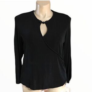 Stephanie Thomas Size 12 Black Blouse NWT